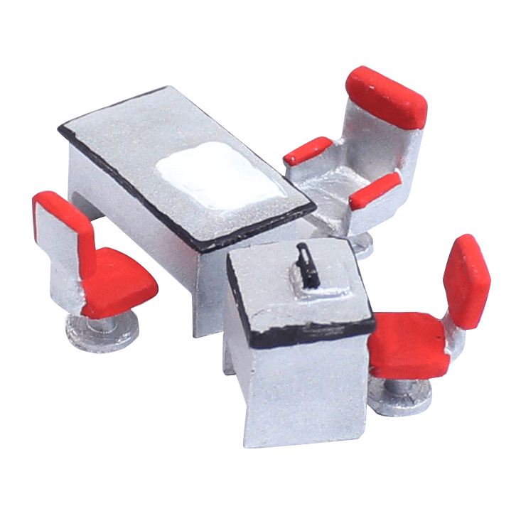 Miniatura de Escritório 1/100 670 Minitec 05 Peças